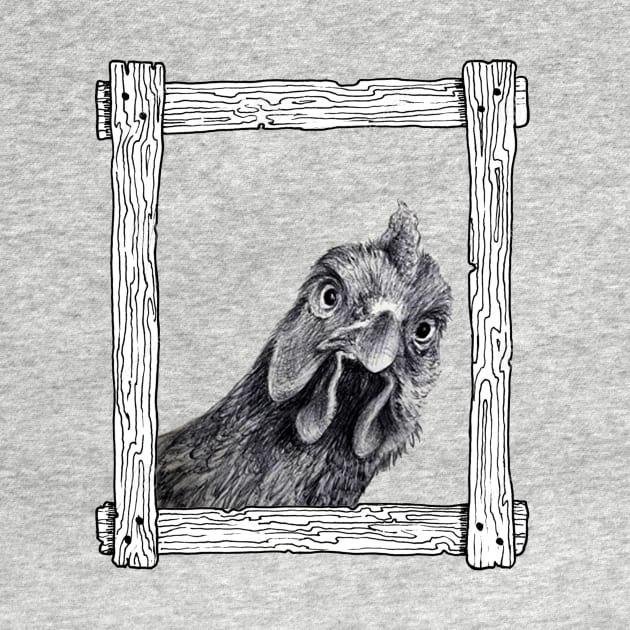 Funny Chicken in a Frame by mynaito